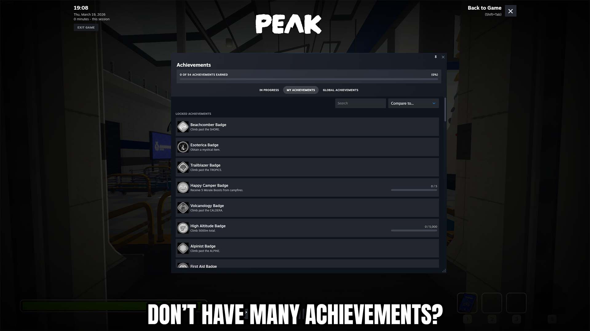 PEAK — Achievement Unlocker
